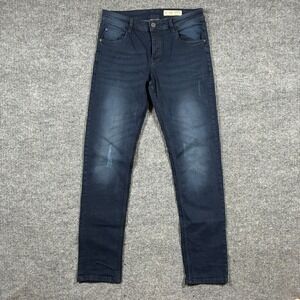 Livergy Slim Fit Jeans Mens Size 36x34 Blue Denim Stretch Low Rise EU 52